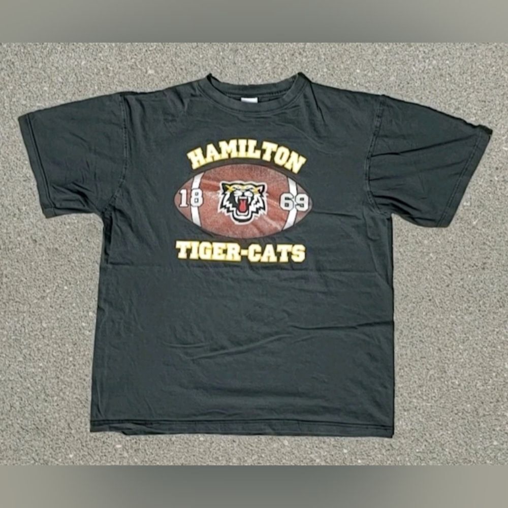 Vtg Y2K CFL Hamilton Tiger-Cats Sogo Brand T-Shirt Size (L)